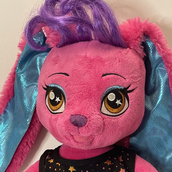 20" Build A Bear Honey Girl HG Risa Pink Rock Star Bunny Rabbit with clothes - Picture 4 of 6
